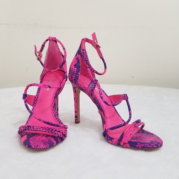 Gianni Bini Sz 7.5M/11M pink/ purple Snake Print - Picture 1 of 8